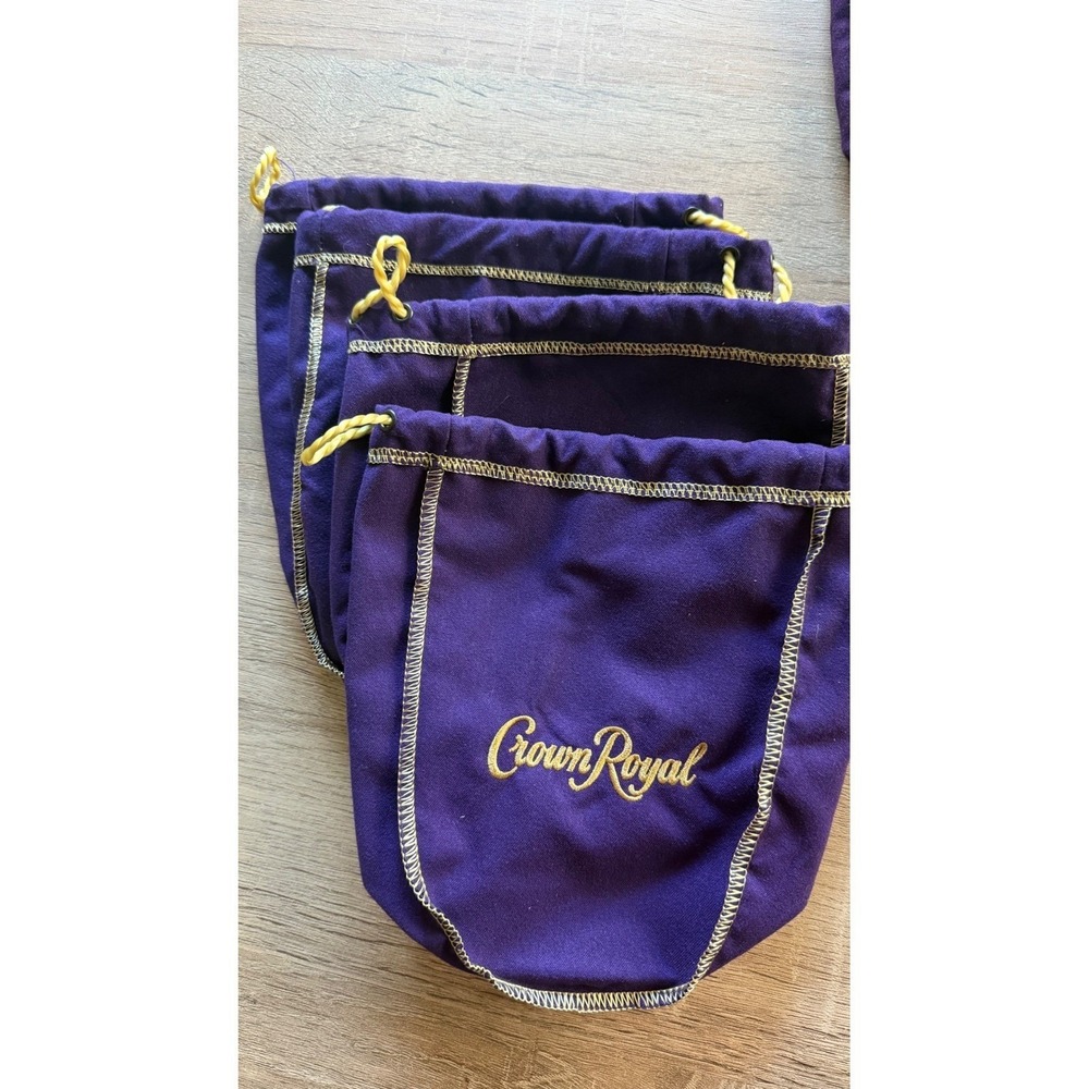 Crown Royal Drawstring Bags Lot of 15 Purple Orange Mixed Colors